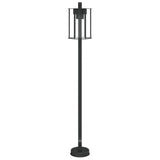 Lampadaires d'extérieur 3 pcs noir 100 cm acier inoxydable