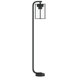 Lampadaires d'extérieur 3 pcs noir 100 cm acier inoxydable