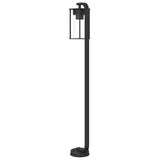 Lampadaires d'extérieur 3 pcs noir 100 cm acier inoxydable