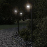 Outdoor floor lamps 3 pcs black 100 cm stainless steel