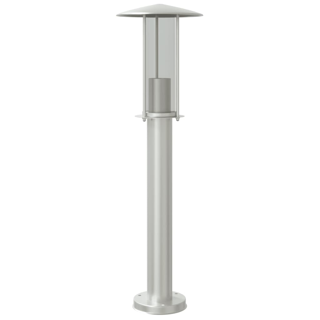 Lampadaire d'extérieur argenté 60 cm acier inoxydable