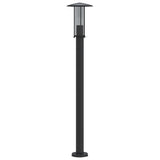 Lampadaires d'extérieur 3 pcs noir 100 cm acier inoxydable