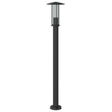 Lampadaires d'extérieur 3 pcs noir 100 cm acier inoxydable