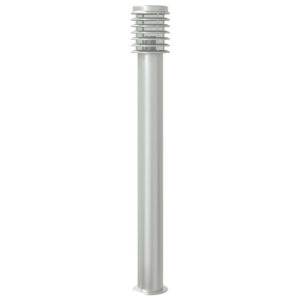 Lampadaire d'extérieur argenté 110 cm acier inoxydable