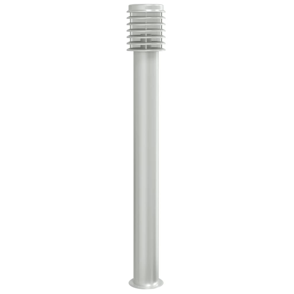 Lampadaire d'extérieur argenté 110 cm acier inoxydable