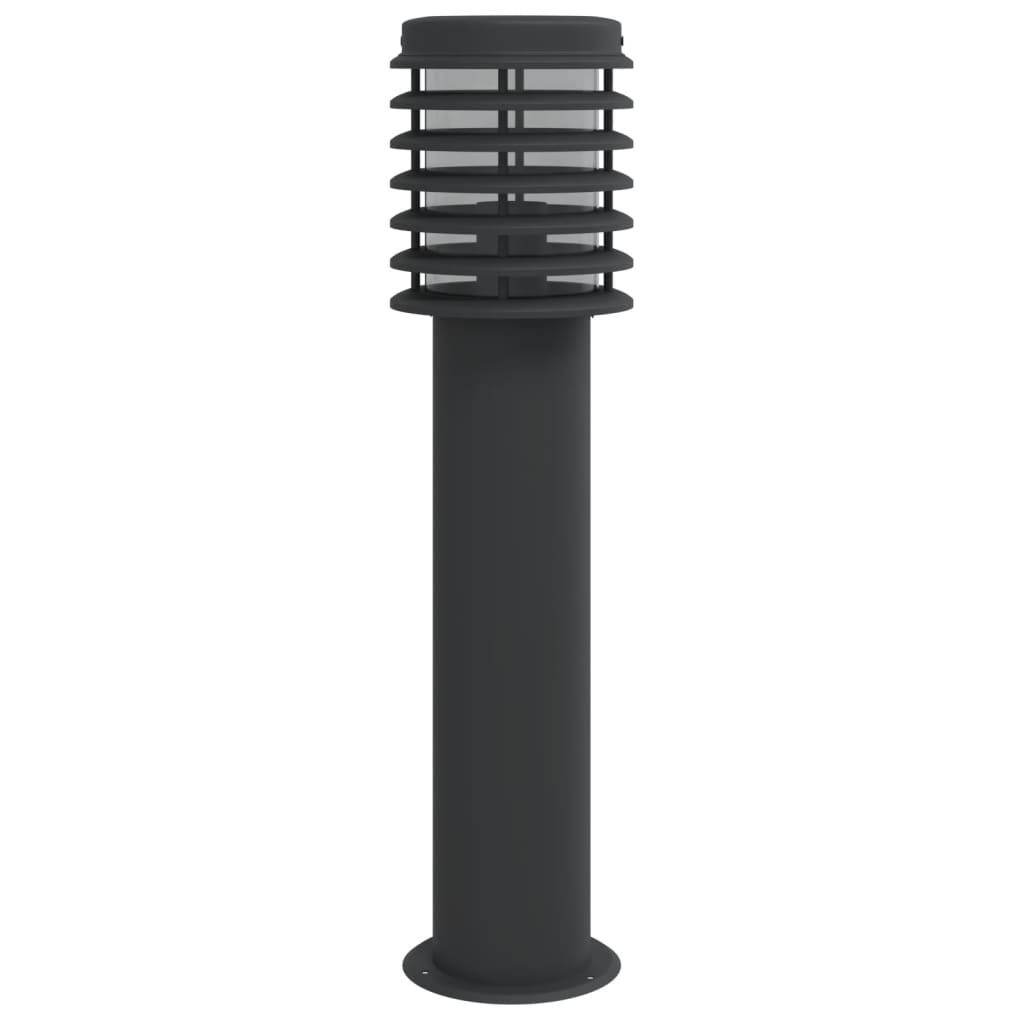 Black outdoor floor lamp 60 cm stainless steel