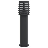 Black outdoor floor lamp 60 cm stainless steel