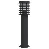 Black outdoor floor lamp 60 cm stainless steel