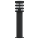 Black outdoor floor lamp 60 cm stainless steel