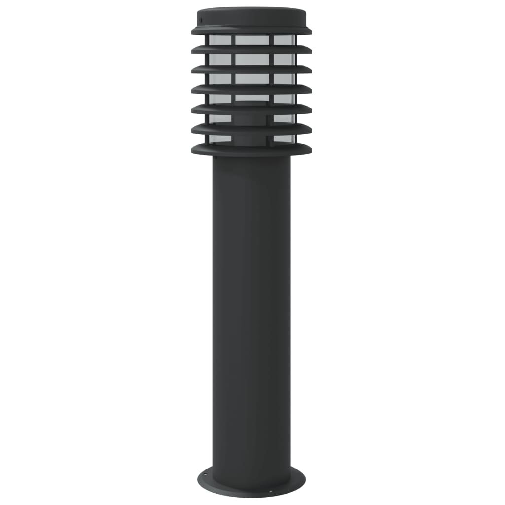 Black outdoor floor lamp 60 cm stainless steel