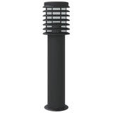 Black outdoor floor lamp 60 cm stainless steel