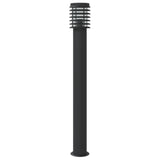 Lampadaire d'extérieur noir 110 cm acier inoxydable