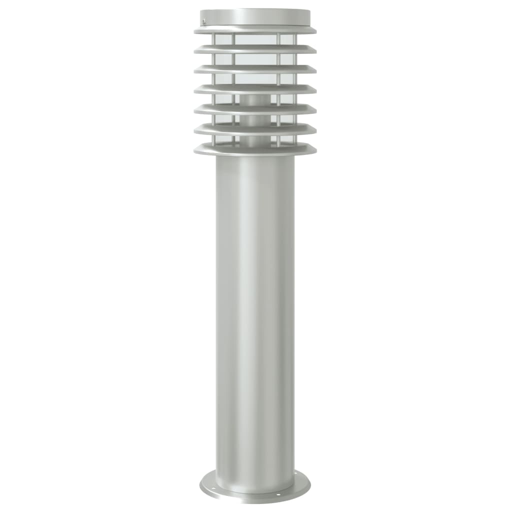 Outdoor floor lamps with sensors 3 pcs stainless steel