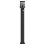 Outdoor floor lamp with black sensor 110cm stainless steel