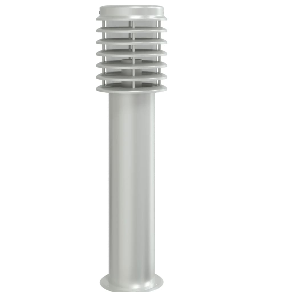 Outdoor Floor Lamps and Outlet 3pcs Silver Stainless Steel