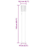 Außenstehleuchte und Steckdose silber 110cm Edelstahl