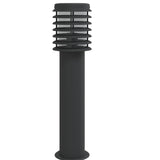 Lampadaire d'extérieur avec sortie noir 60 cm acier inoxydable