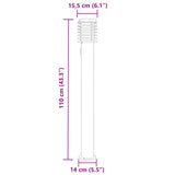 Lampadaire d'extérieur avec sortie noir 110 cm acier inoxydable