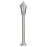 Silver outdoor floor lamp 80 cm stainless steel