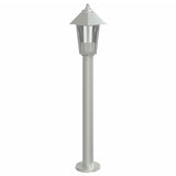 Lampadaires d'extérieur 3 pcs argenté 80 cm acier inoxydable