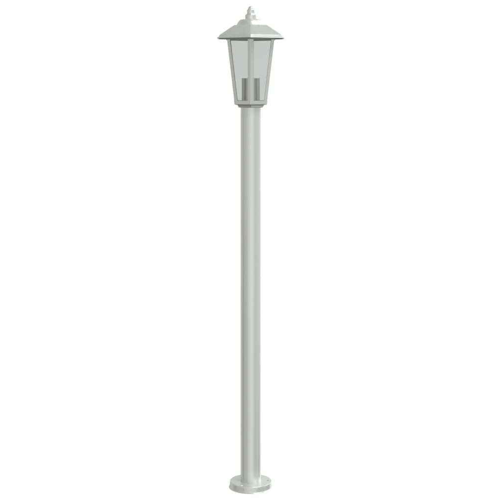 Silver outdoor floor lamp 120 cm stainless steel