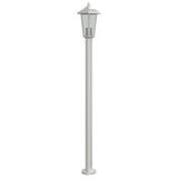 Silver outdoor floor lamp 120 cm stainless steel