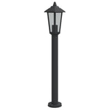 Lampadaire d'extérieur noir 80 cm acier inoxydable