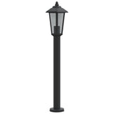 Lampadaire d'extérieur noir 80 cm acier inoxydable