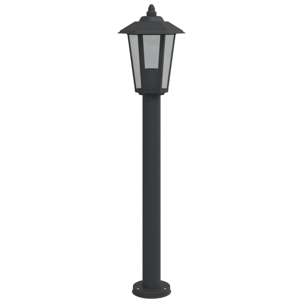 Outdoor floor lamps 3 pcs black 80 cm stainless steel