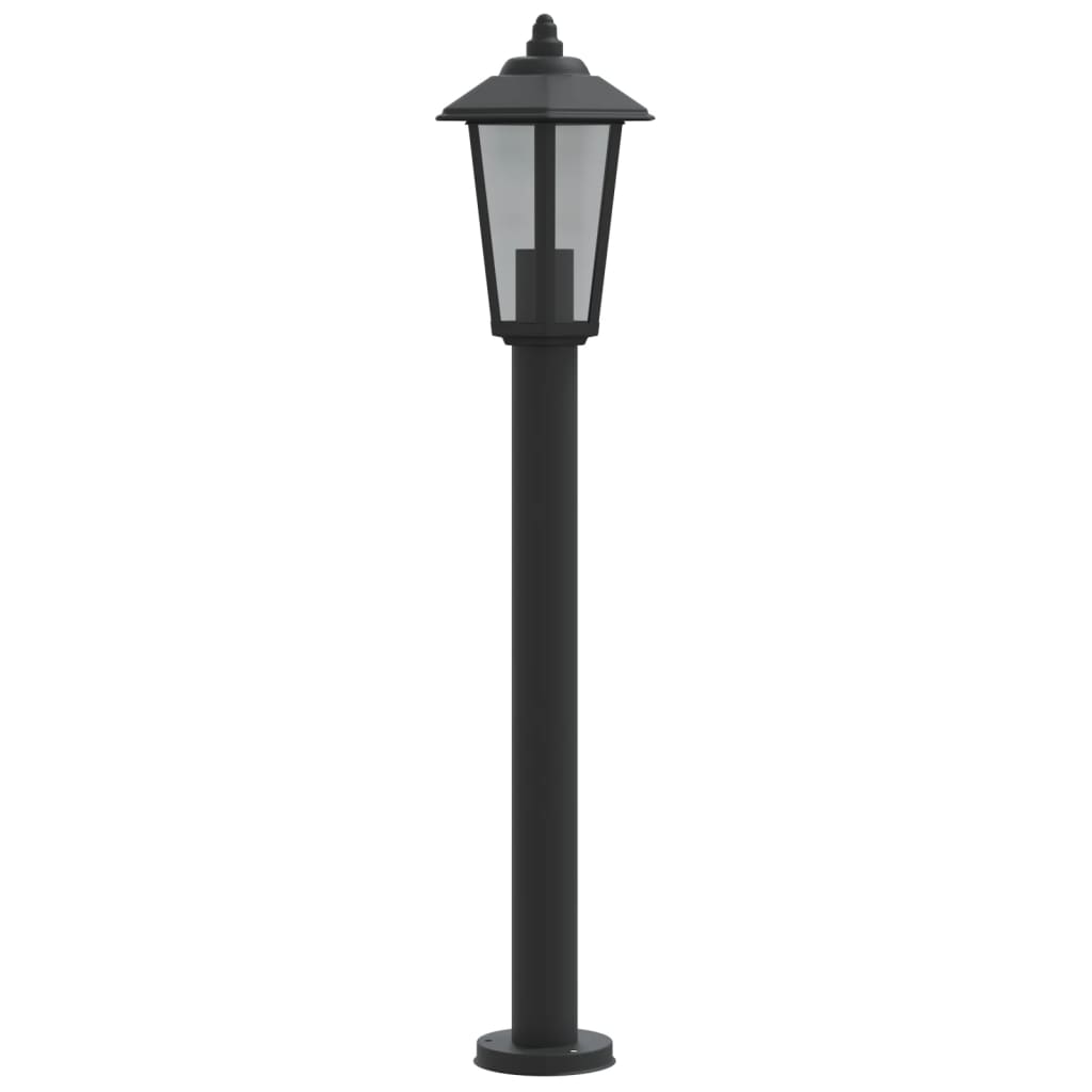 Outdoor floor lamps 3 pcs black 80 cm stainless steel