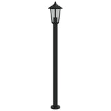 Lampadaire d'extérieur noir 120 cm acier inoxydable