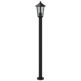 Lampadaire d'extérieur noir 120 cm acier inoxydable