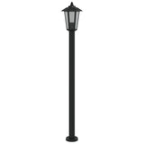 Lampadaire d'extérieur noir 120 cm acier inoxydable