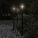 Black outdoor floor lamp 120 cm stainless steel