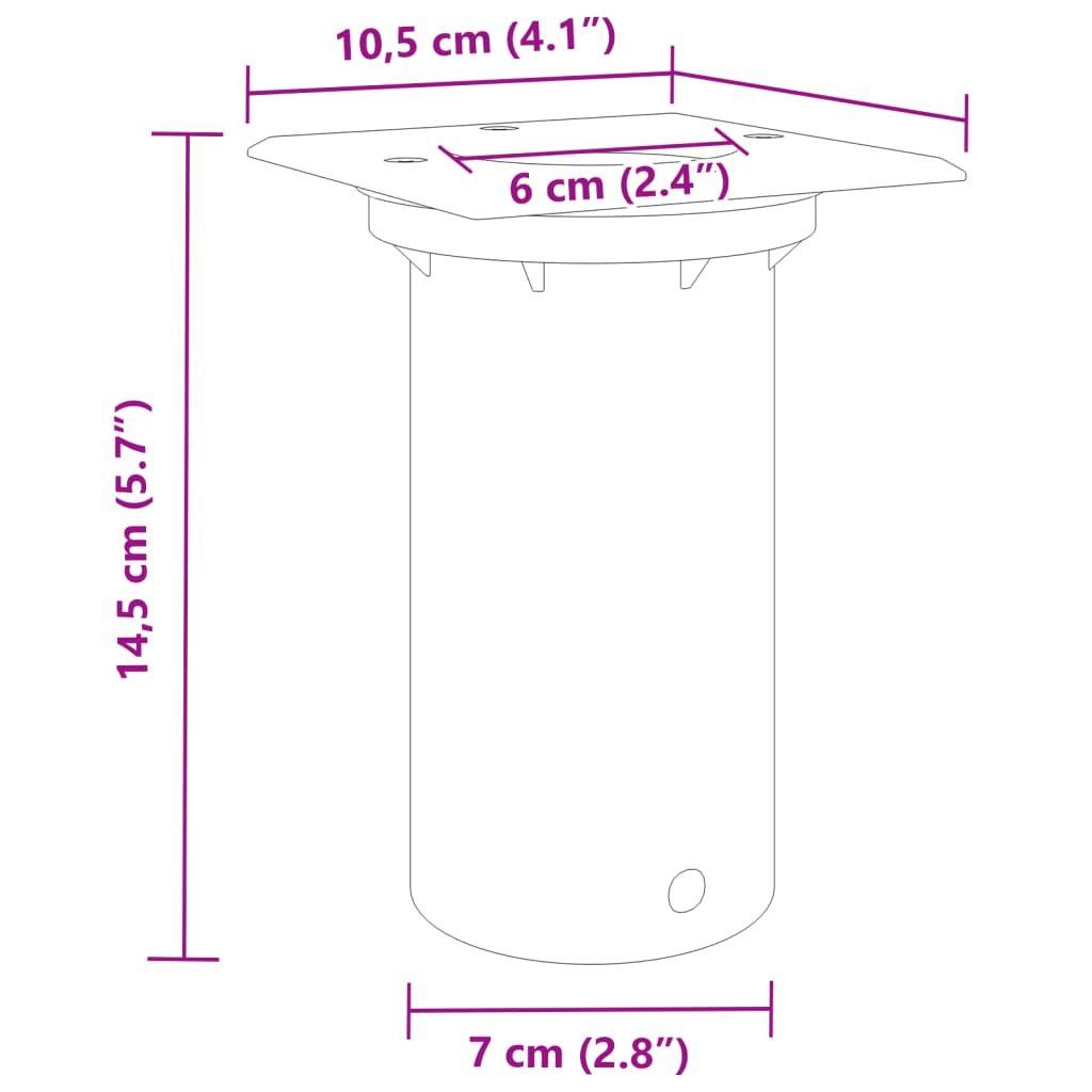 Lampes au sol d'extérieur carrée aluminium moulé sous pression