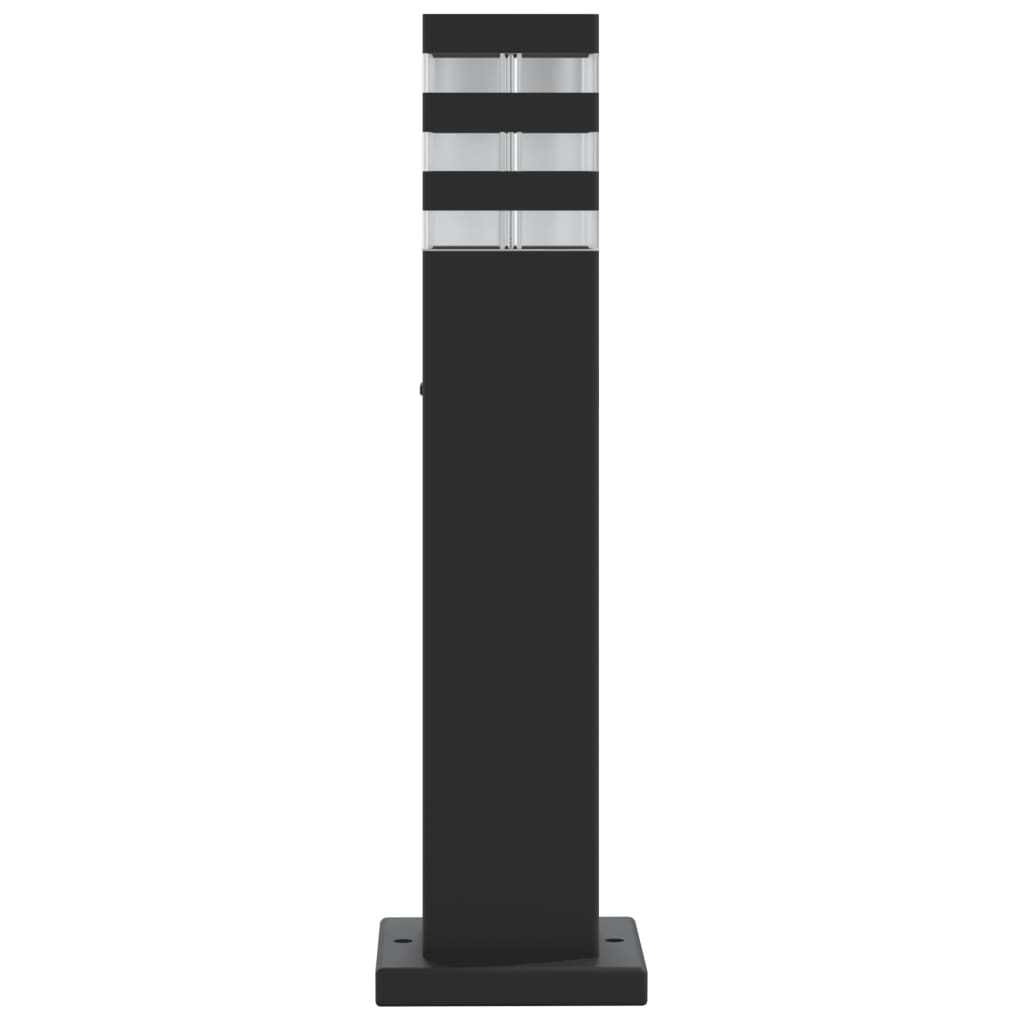 Black outdoor lamppost 50 cm aluminum