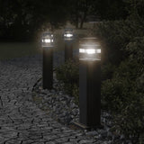 Outdoor floor lamps 3 pcs black 50 cm aluminum