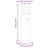 Lampadaire d'extérieur avec capteur noir 50 cm aluminium