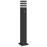 Outdoor floor lamp with black sensor 80 cm aluminum