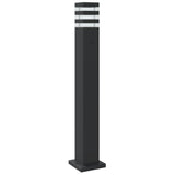 Outdoor floor lamp with black sensor 80 cm aluminum