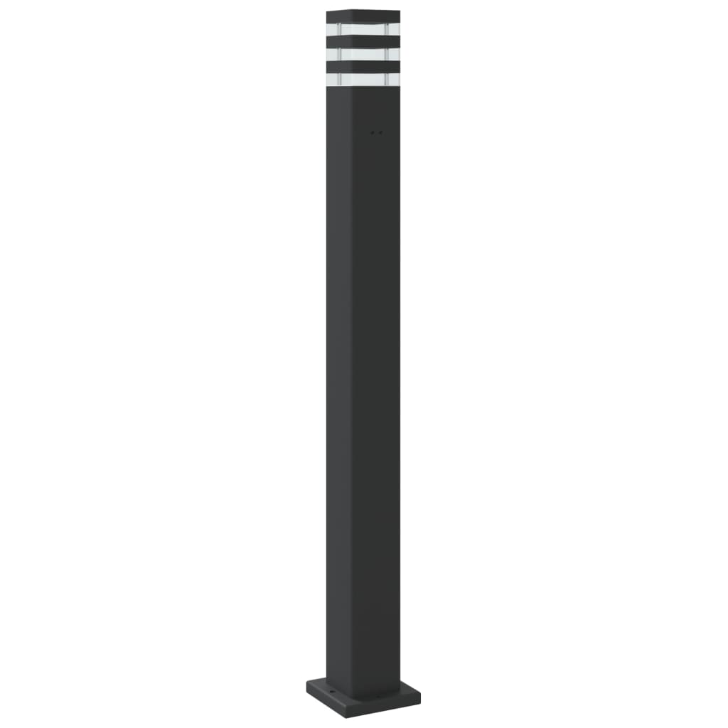 Outdoor floor lamp with black sensor 110 cm aluminum