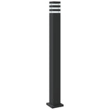 Outdoor floor lamp with black sensor 110 cm aluminum