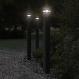 Outdoor floor lamp with black sensor 110 cm aluminum