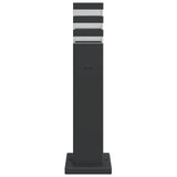 Outdoor floor lamp with black outlet 50 cm aluminum