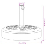 Parasol base for masts Ø38 / 48 mm 25 kg round