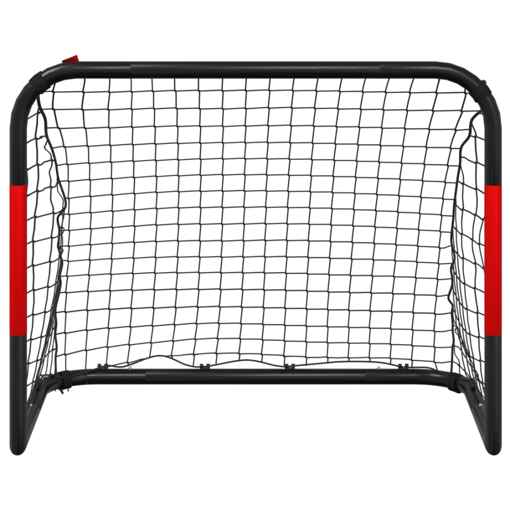 Football goal with red and black net 90x48x71 cm steel