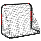 Football goal with red and black net 90x48x71 cm steel