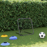 Verstellbares Fußball-Abprallnetz, schwarz, 84 x 73 x 60–80 cm, Stahl