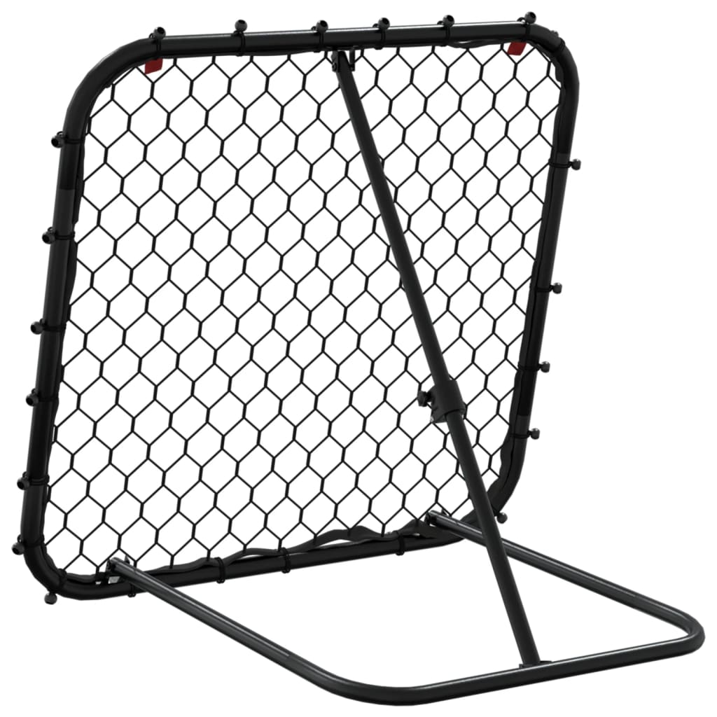 Verstellbares Fußball-Abprallnetz, schwarz, 84 x 73 x 60–80 cm, Stahl