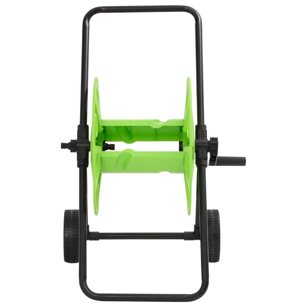 Chariot enrouleur vert pour tuyau de 60 m 1/2" acier